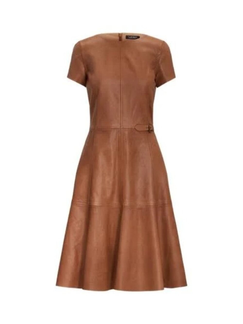 lauren by ralph lauren brown leather dress